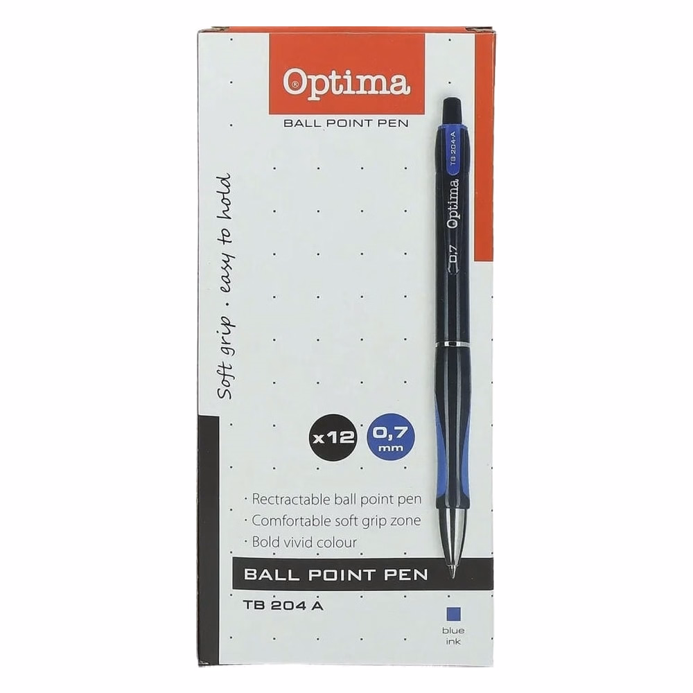 Golyóstoll OPTIMA nyomógombos TB 204 kék