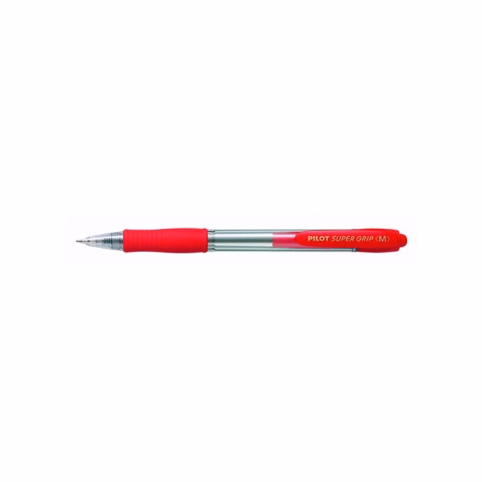 Golyóstoll PILOT Super Grip Ball Point Pen Fine nyomógombos piros
