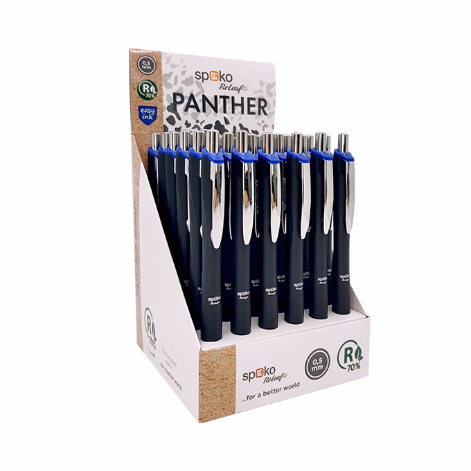 Golyóstoll SPOKO 0161 ReLeaf Panther fekete test Golyóstoll SPOKO 0161 ReLeaf Panther fekete test