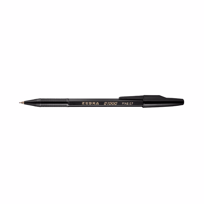 Golyóstoll ZEBRA B1000 eldobható kupakos 0,7 mm fekete