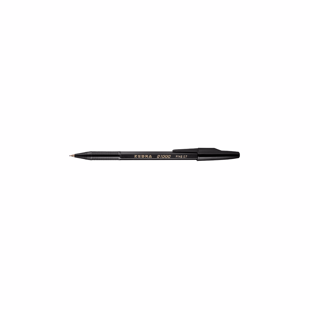 Golyóstoll ZEBRA B1000 eldobható kupakos 0,7 mm fekete