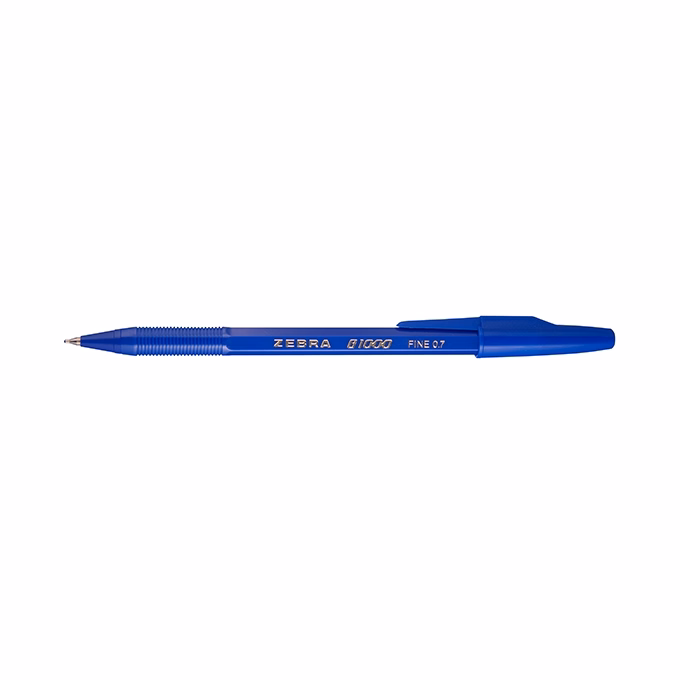 Golyóstoll ZEBRA B1000 eldobható kupakos 0,7 mm kék