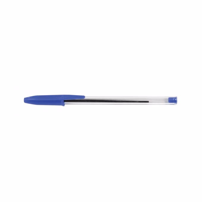 Golyóstoll eldobható kupakos 0,7mm kék