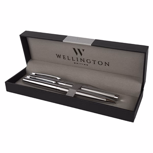 Golyóstoll készlet WELLINGTON Liberty golyóstoll + rollertoll ezüst díszdobozban