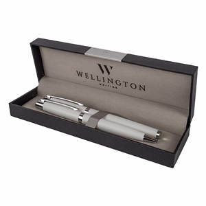Golyóstoll készlet WELLINGTON Liberty golyóstoll + rollertoll fehér díszdobozban