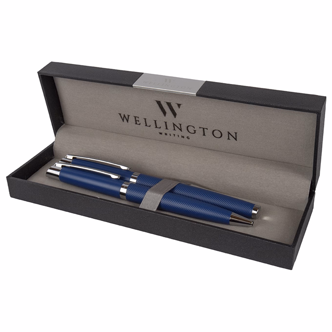 Golyóstoll készlet WELLINGTON Liberty golyóstoll + rollertoll kék díszdobozban