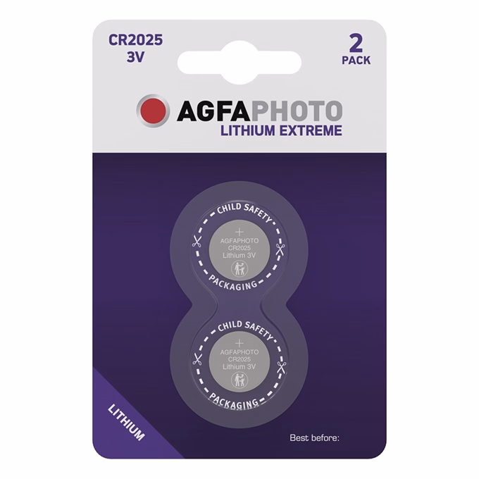 Gombelem AGFAPHOTO Lithium CR2025 2 darabos