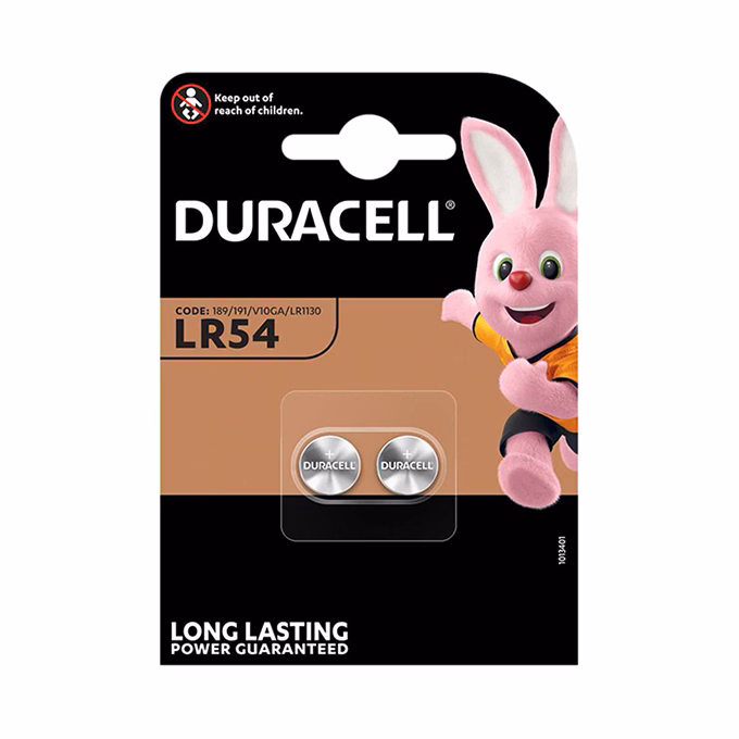 Gombelem DURACELL LR54 2-es