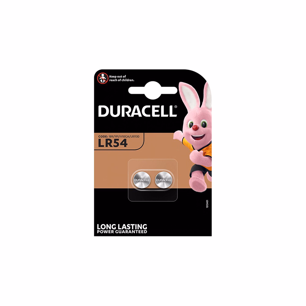 Gombelem DURACELL LR54 2-es