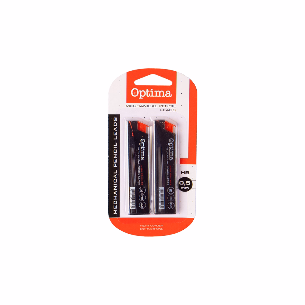 Grafitbél OPTIMA HB 0,5mm 12 szál 2db/bliszter