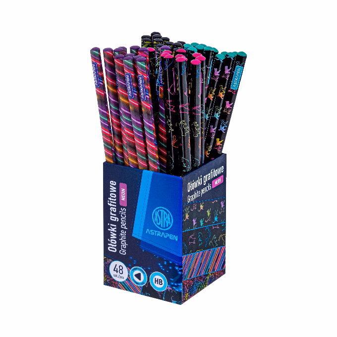 Grafitceruza ASTRA PEN neon háromszögletű HB 48 darabos