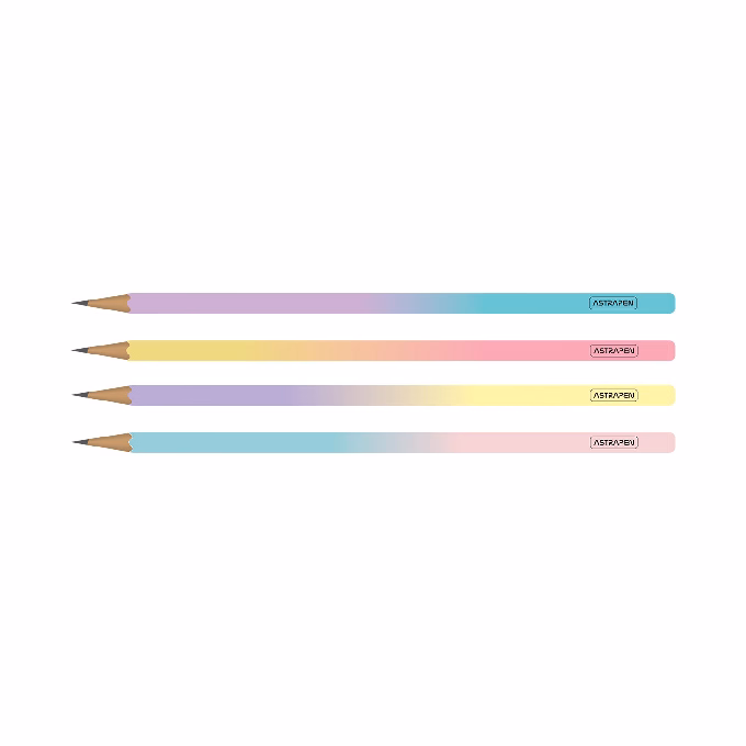 Grafitceruza ASTRA PEN ombre háromszögletű HB 48 darabos