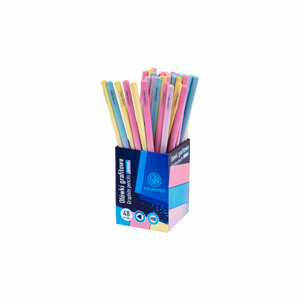 Grafitceruza ASTRA PEN ombre háromszögletű HB 48 darabos