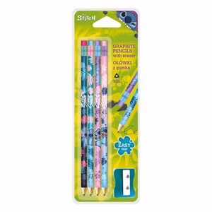 Grafitceruza COOLPACK Lilo és Stitch háromszögletű radíros HB 4 darabos