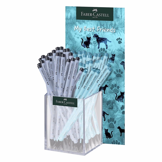 Grafitceruza FABER-CASTELL Dogs & Cats HB 48 darab/display