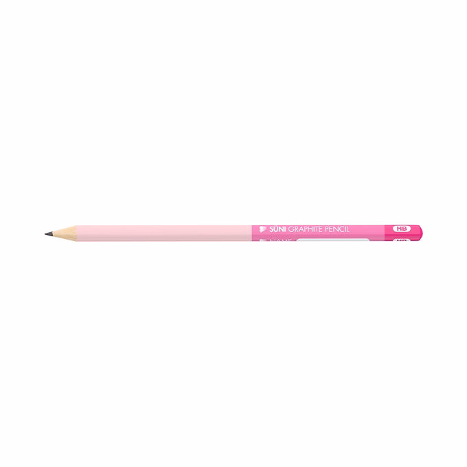 Grafitceruza ICO Süni HB háromszögletű rózsaszín