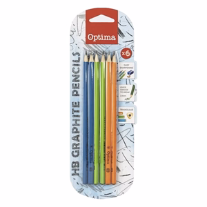 Grafitceruza OPTIMA HB háromszögletű 6 darabos