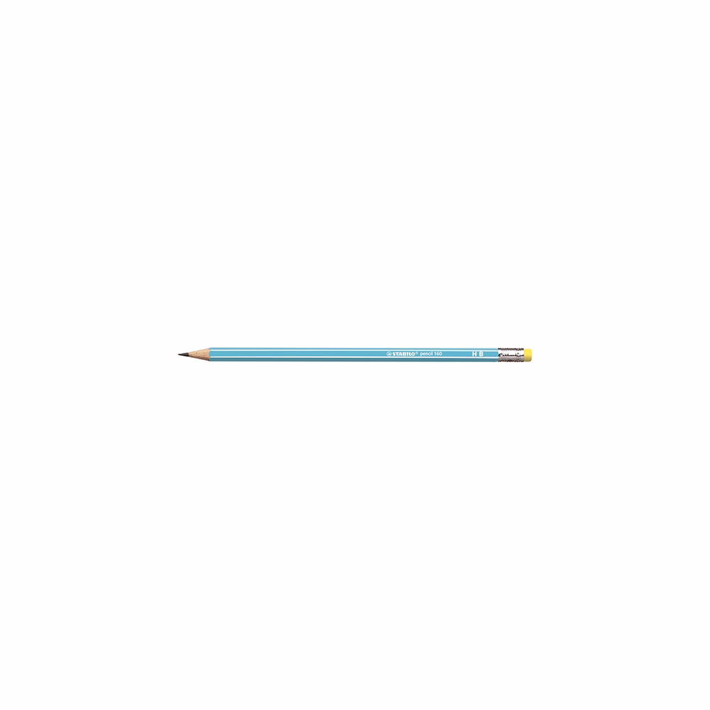 Grafitceruza STABILO Pencil 160 HB hatszögletű radíros kék
