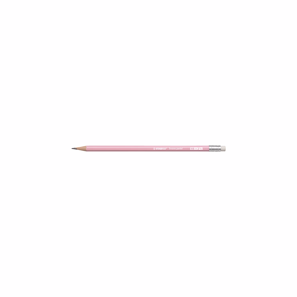 Grafitceruza STABILO Swano Pastel HB hatszögletű radíros pink