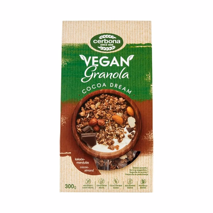 Granola CERBONA Vegán kakaós-mandulás 300 g