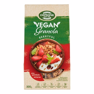 Granola CERBONA Vegán piros gyümölcsös 300 g