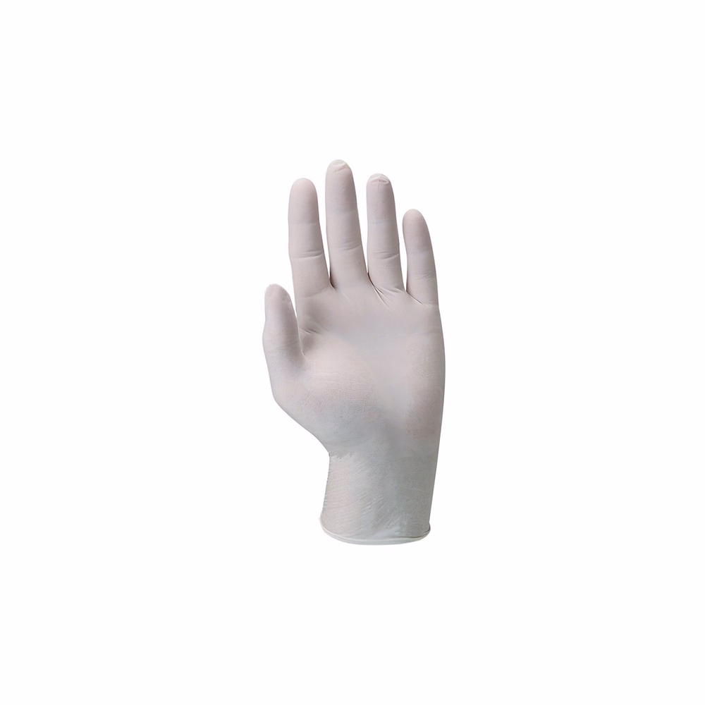 Gumikesztyű COVERGUARD latex púderes fehér L 100 darab/doboz