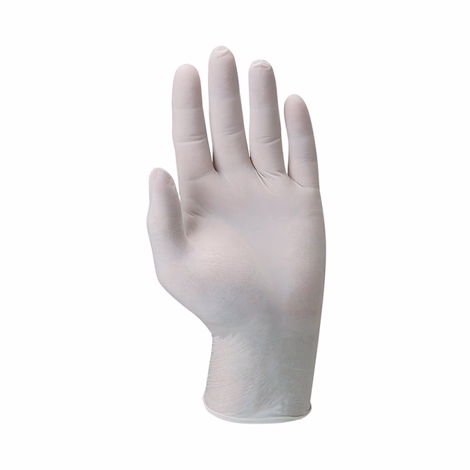 Gumikesztyű COVERGUARD latex púderes fehér M 100 darab/doboz
