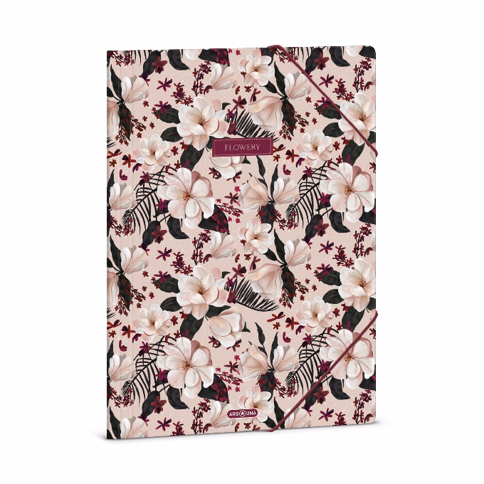 Gumis mappa ARS UNA A/4 Flowery Pink