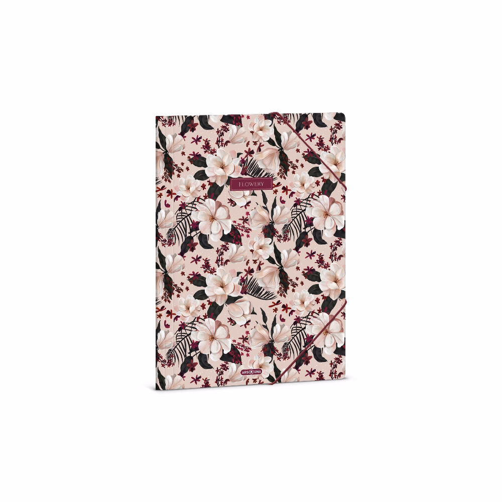 Gumis mappa ARS UNA A/4 Flowery Pink