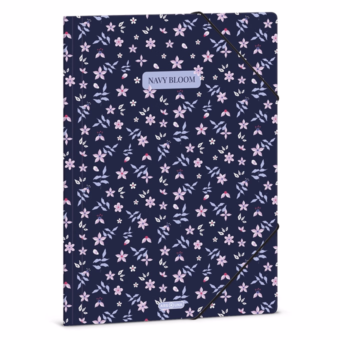 Gumis mappa ARS UNA A/4 Navy Bloom