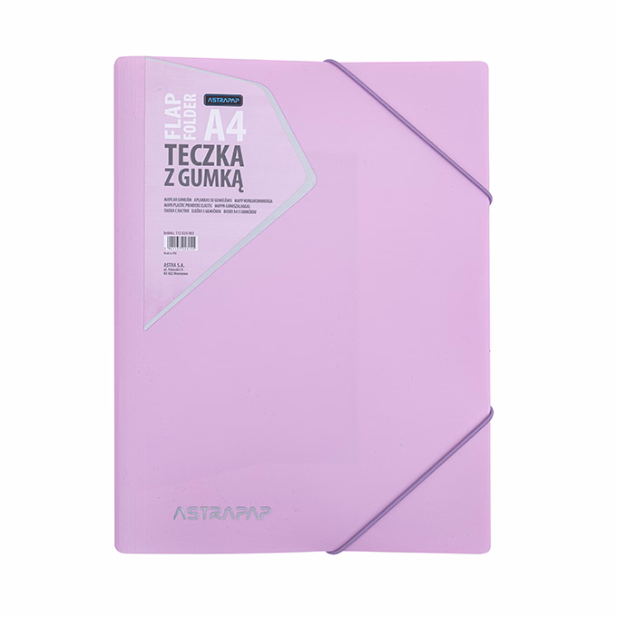 Gumis mappa ASTRA PP pasztelline A/4 vegyes színekben