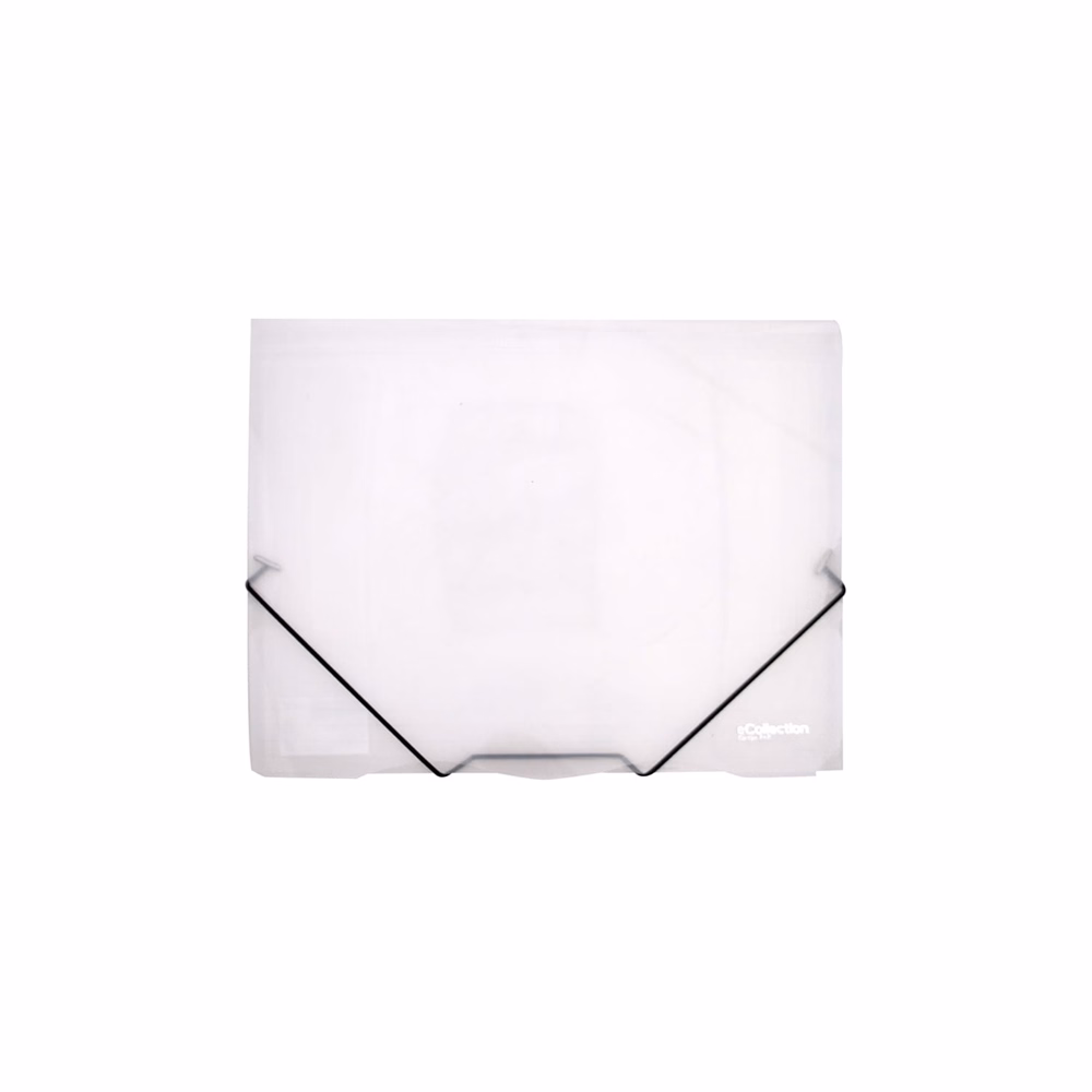 Gumis mappa E-COLLECTION A/4 műanyag átlátszó