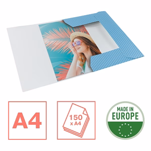 Gumis mappa ESSELTE Colour Breeze A/4 karton kék