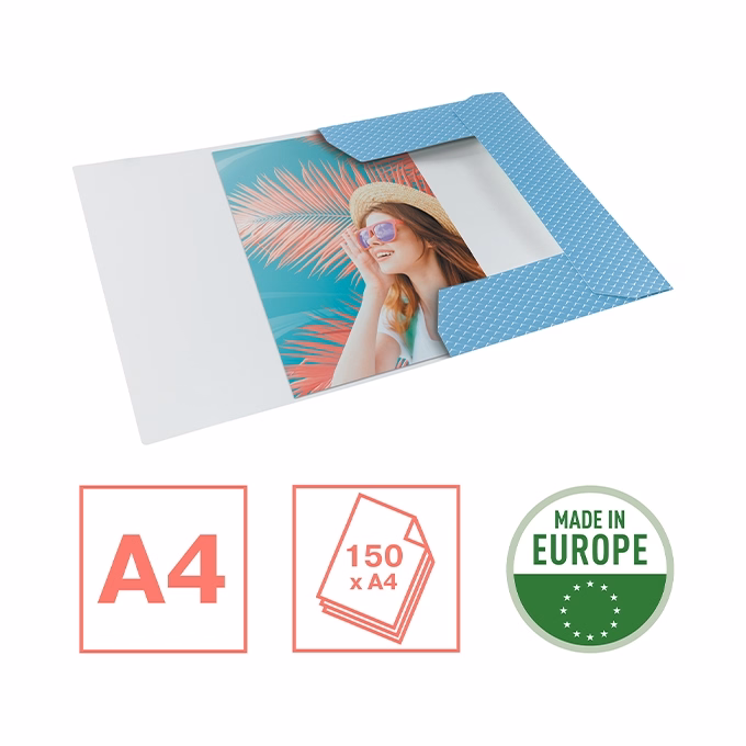 Gumis mappa ESSELTE Colour Breeze A/4 karton kék