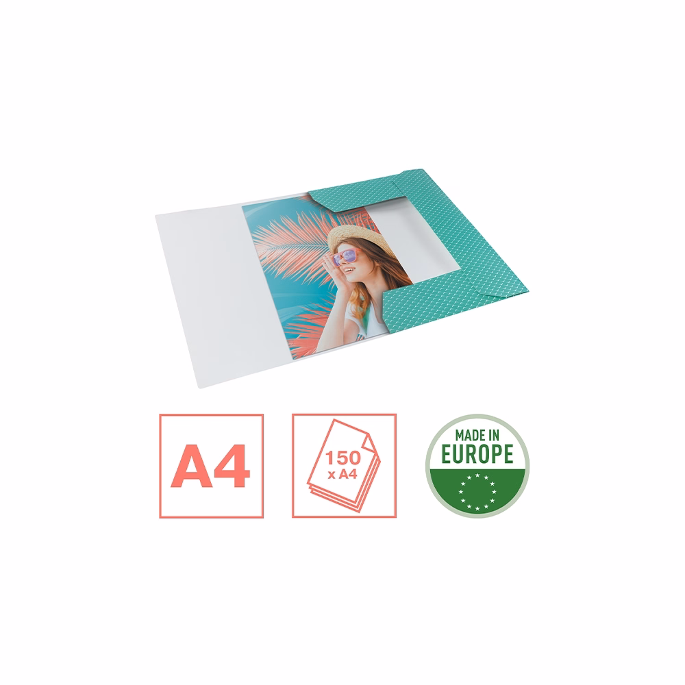 Gumis mappa ESSELTE Colour Breeze A/4 karton zöld