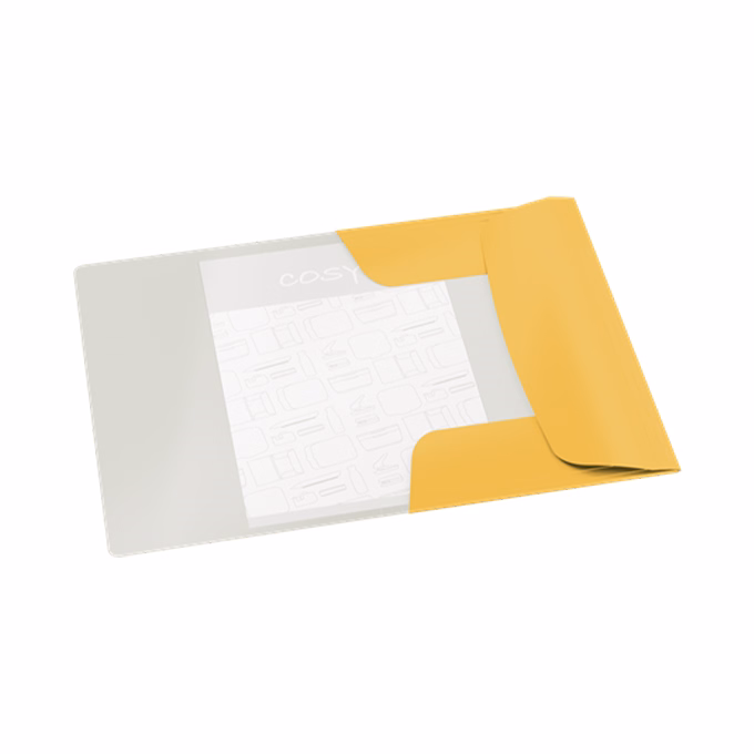 Gumis mappa LEITZ Cosy Soft Touch A/4 karton melegsárga