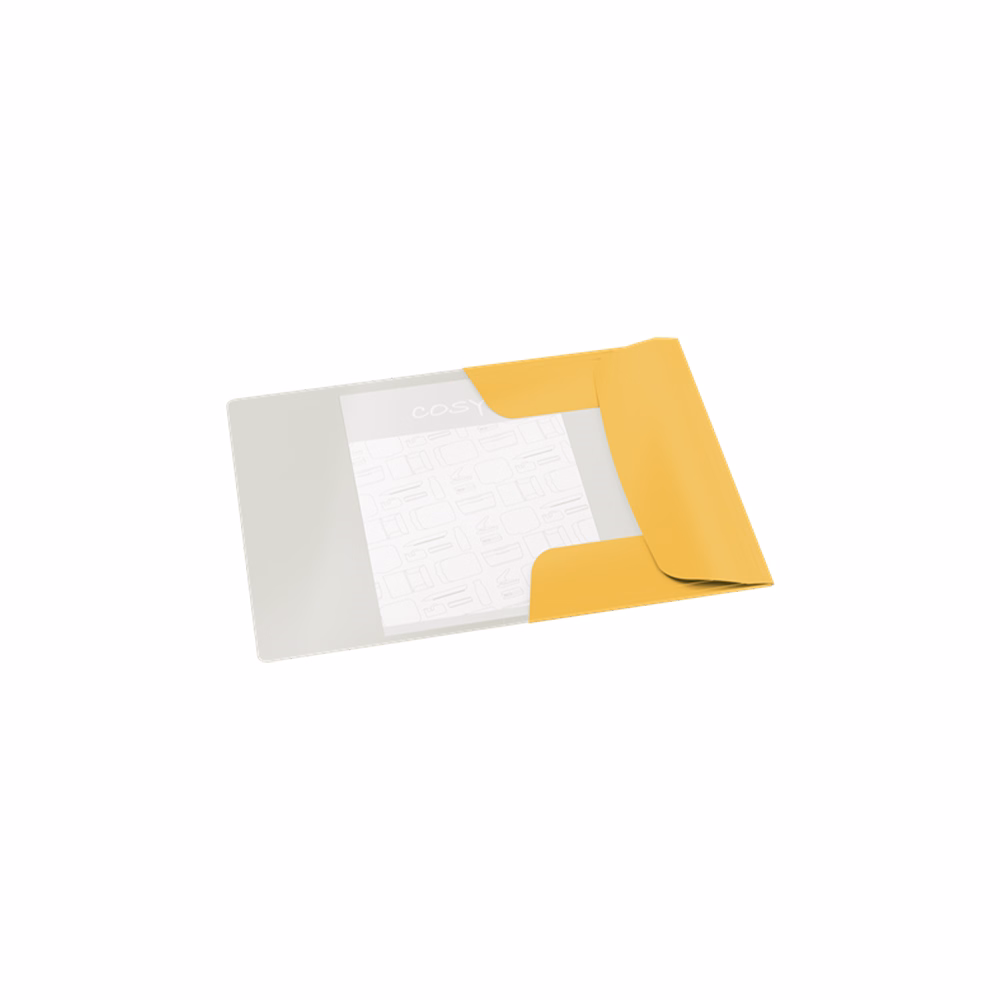 Gumis mappa LEITZ Cosy Soft Touch A/4 karton melegsárga
