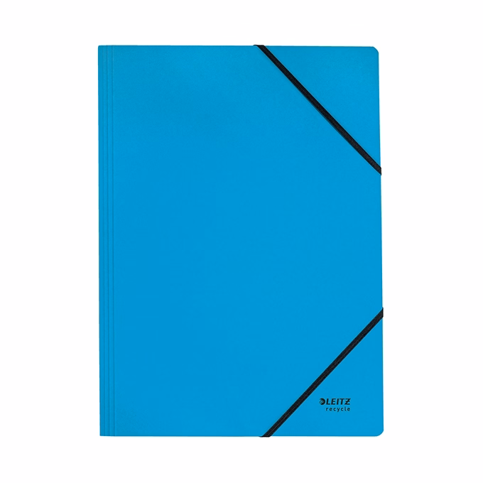 Gumis mappa LEITZ Recycle karton A/4 kék