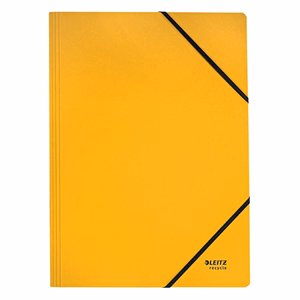 Gumis mappa LEITZ Recycle karton A/4 sárga