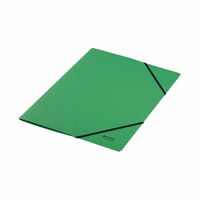 Gumis mappa LEITZ Recycle karton A/4 zöld