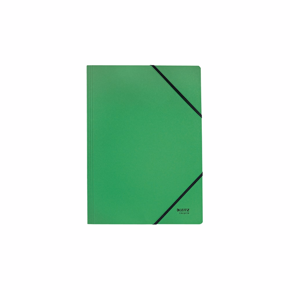 Gumis mappa LEITZ Recycle karton A/4 zöld