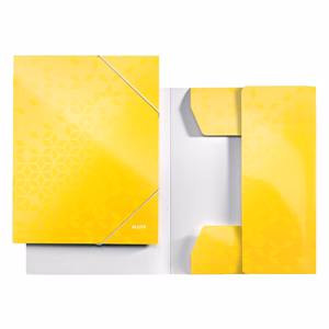 Gumis mappa LEITZ Wow A/4 karton 15 mm sárga