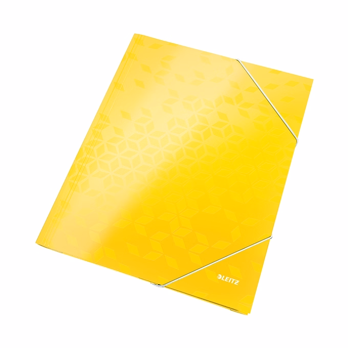 Gumis mappa LEITZ Wow A/4 karton 15 mm sárga