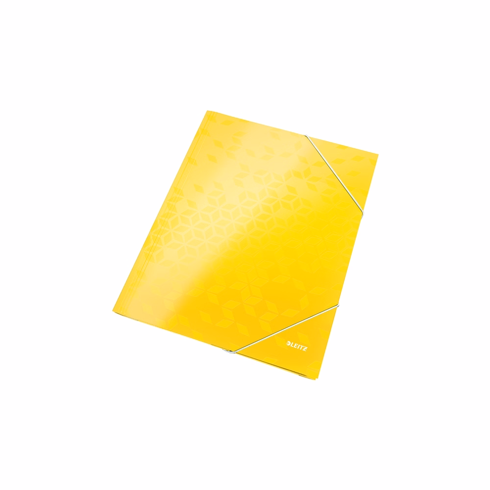 Gumis mappa LEITZ Wow A/4 karton 15 mm sárga