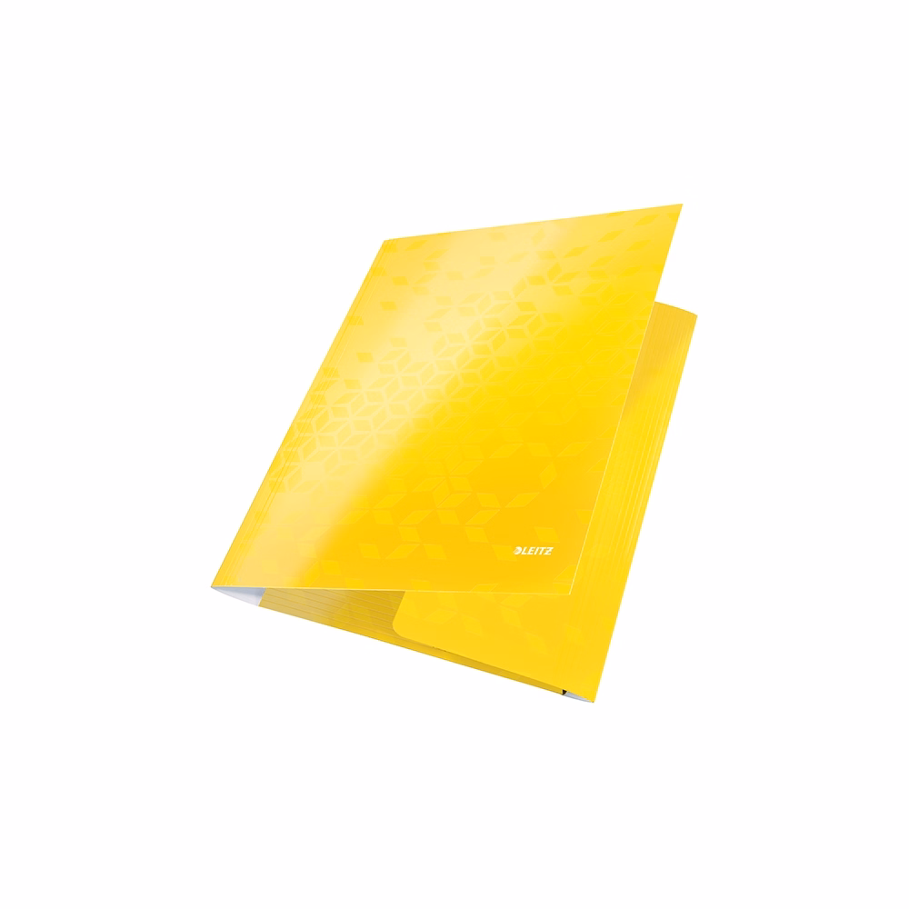 Gumis mappa LEITZ Wow A/4 karton 15 mm sárga