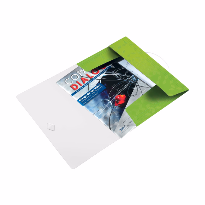 Gumis mappa LEITZ Wow A/4 műanyag zöld