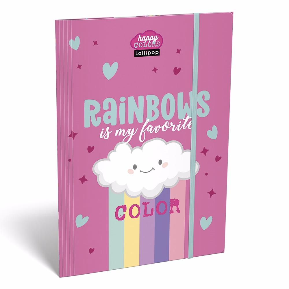 Gumis mappa LIZZYSULI A/4 Lollipop Rainbow