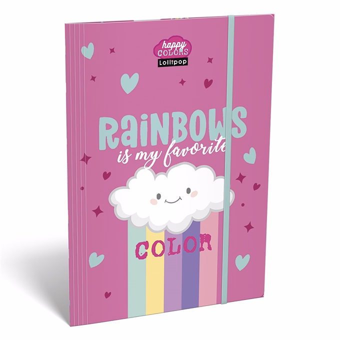 Gumis mappa LIZZYSULI A/4 Lollipop Rainbow