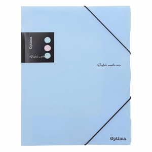 Gumis mappa OPTIMA Pastel A/4 PP vegyes színek