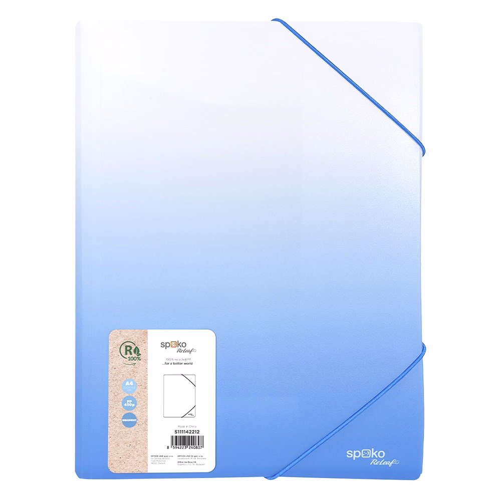 Gumis mappa SPOKO ReLeaf Gradient PP A/4 kék